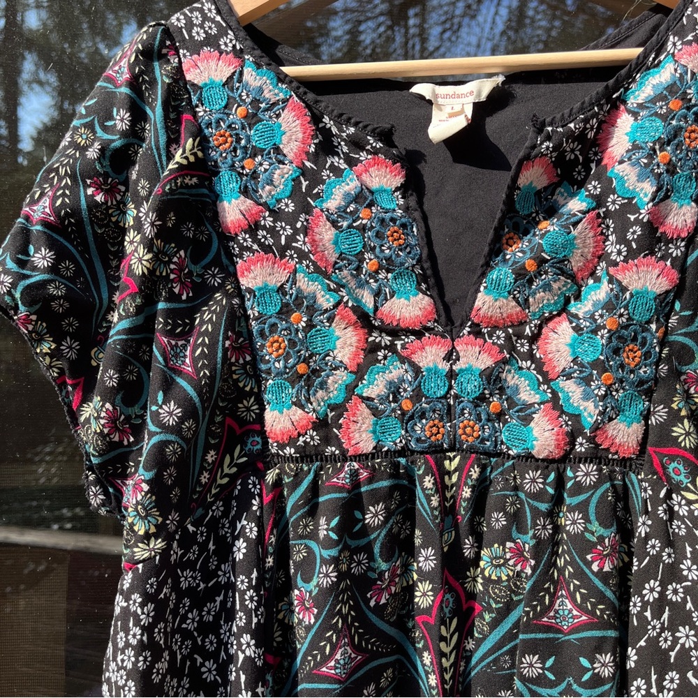 Sundance Embroidered Midi Dress